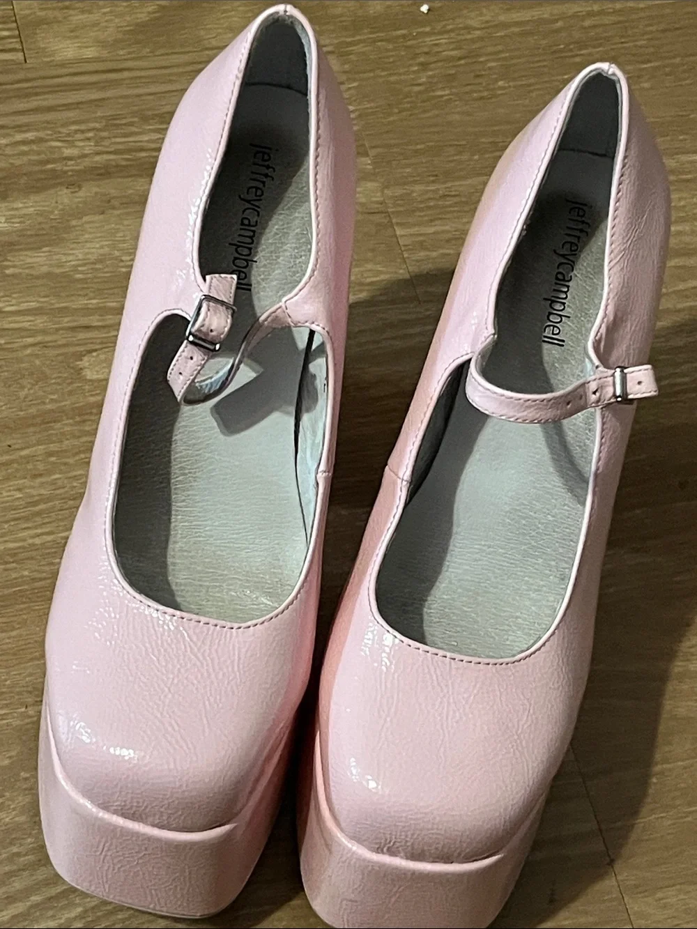 Jeffrey Campbell Light Pink Platform Mary Jane Pumps